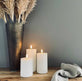 LED Bloklys / Hvid – 3 stk bloklys - VIAMAJA.DK