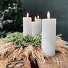 LED bloklys med flad top - H 10cm