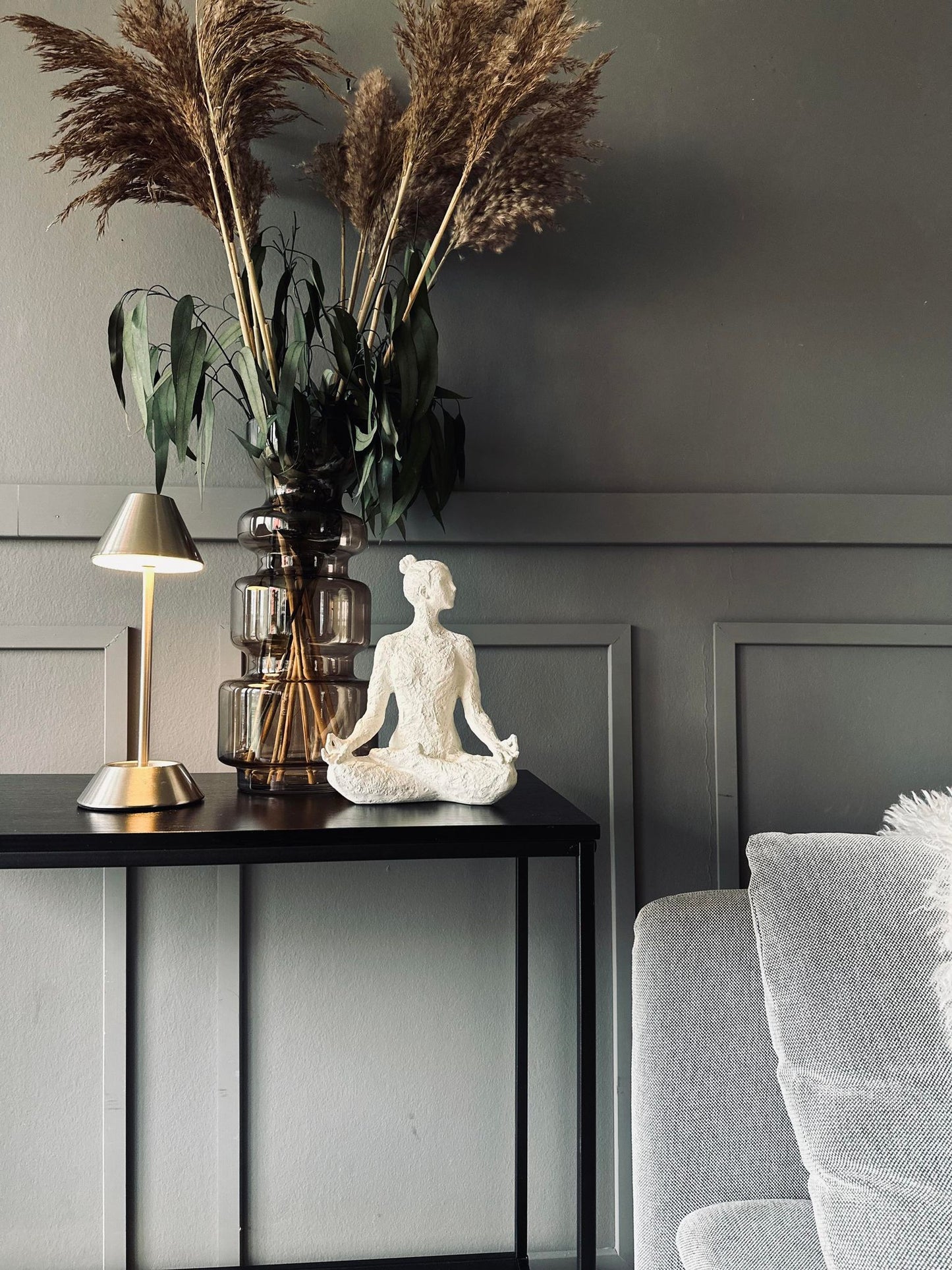 LED bordlampe Silver – genopladelig 2 stk - VIAMAJA.DK