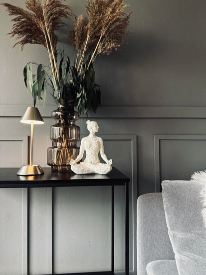 LED bordlampe Silver – genopladelig 2 stk - VIAMAJA.DK