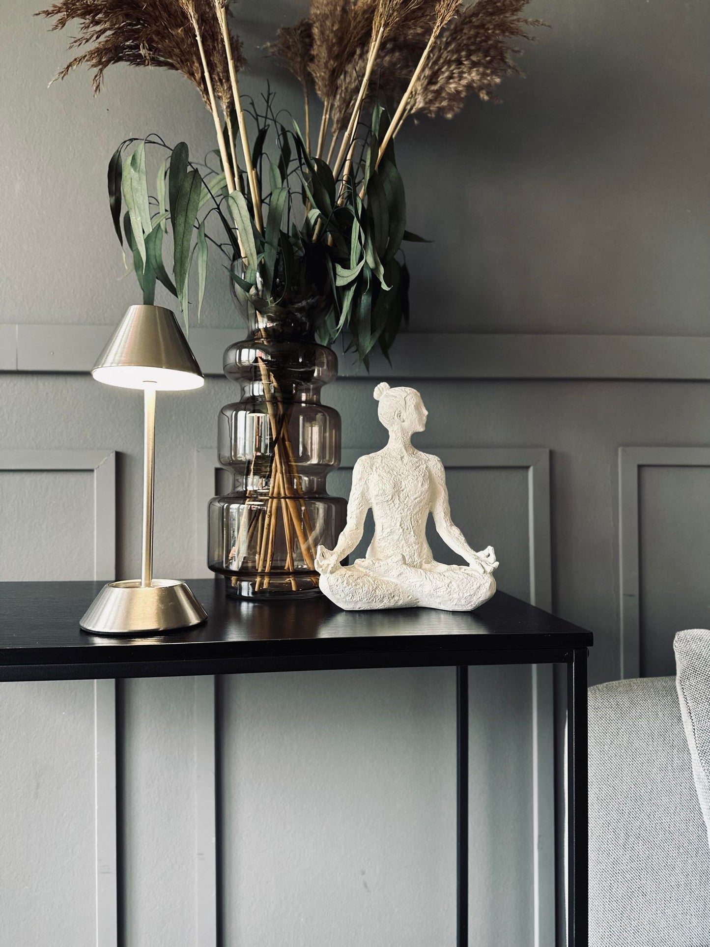 LED bordlampe Silver – genopladelig 2 stk - VIAMAJA.DK