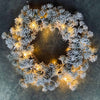 LED cederkrans med sne - 2 stk