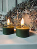 LED Fyrfadslys 2 stk - Oliven voks