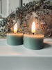 LED Fyrfadslys 2 stk - Sea blue voks