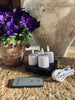 LED lys genopladelige - 4stk med oplader, USB , fjernbetjening