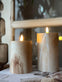 LED marmor bloklys 12,5cm - Beige - VIAMAJA.DK