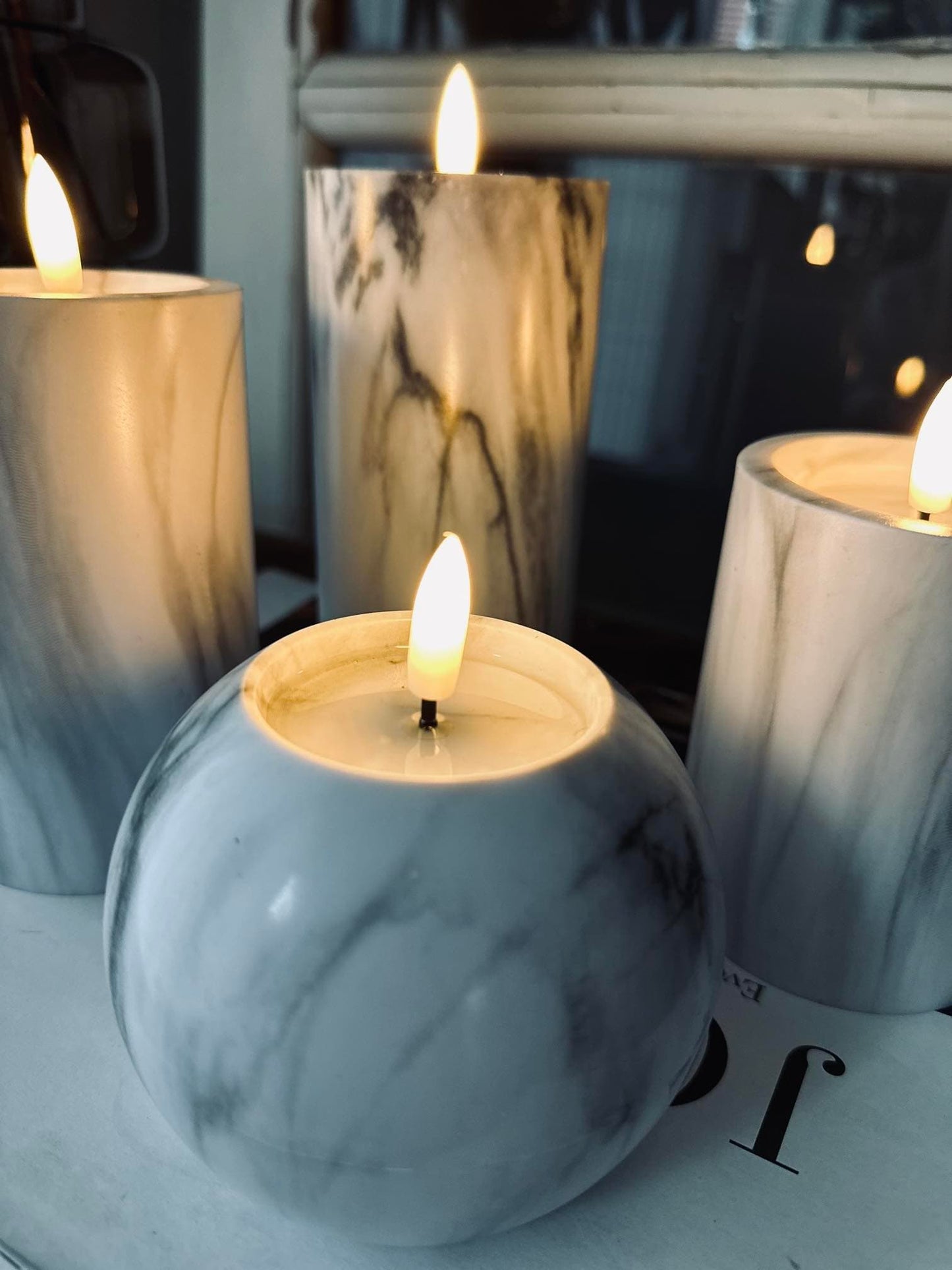 LED marmor kugle - VIAMAJA.DK