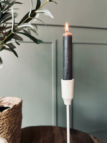 Lysestage – Beige 19 cm - VIAMAJA.DK