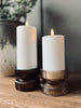 Lysestage sæt - 2 stk store vendbar lysestager i glas
