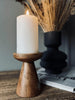 Lysestage til bloklys – Konisk wood 10cm