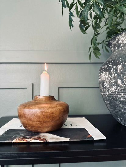 Lysestage / vase wood - VIAMAJA.DK