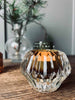 Lysestage - Vendbar amber glas