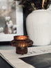 Lysestage vendbar glas - Brown