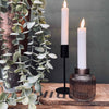 Lysestage / Vendbar røgfarvet glas