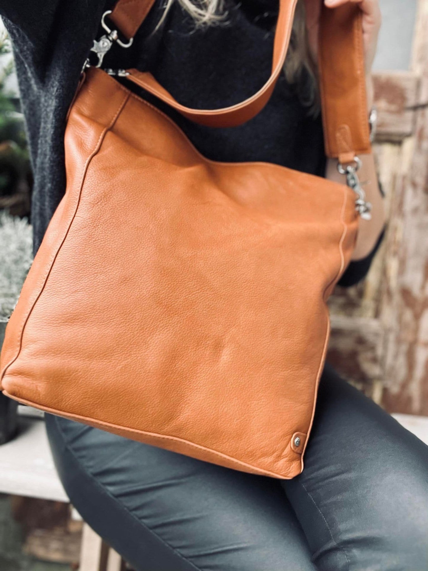 Medium taske - BICA Cognac - VIAMAJA.DK