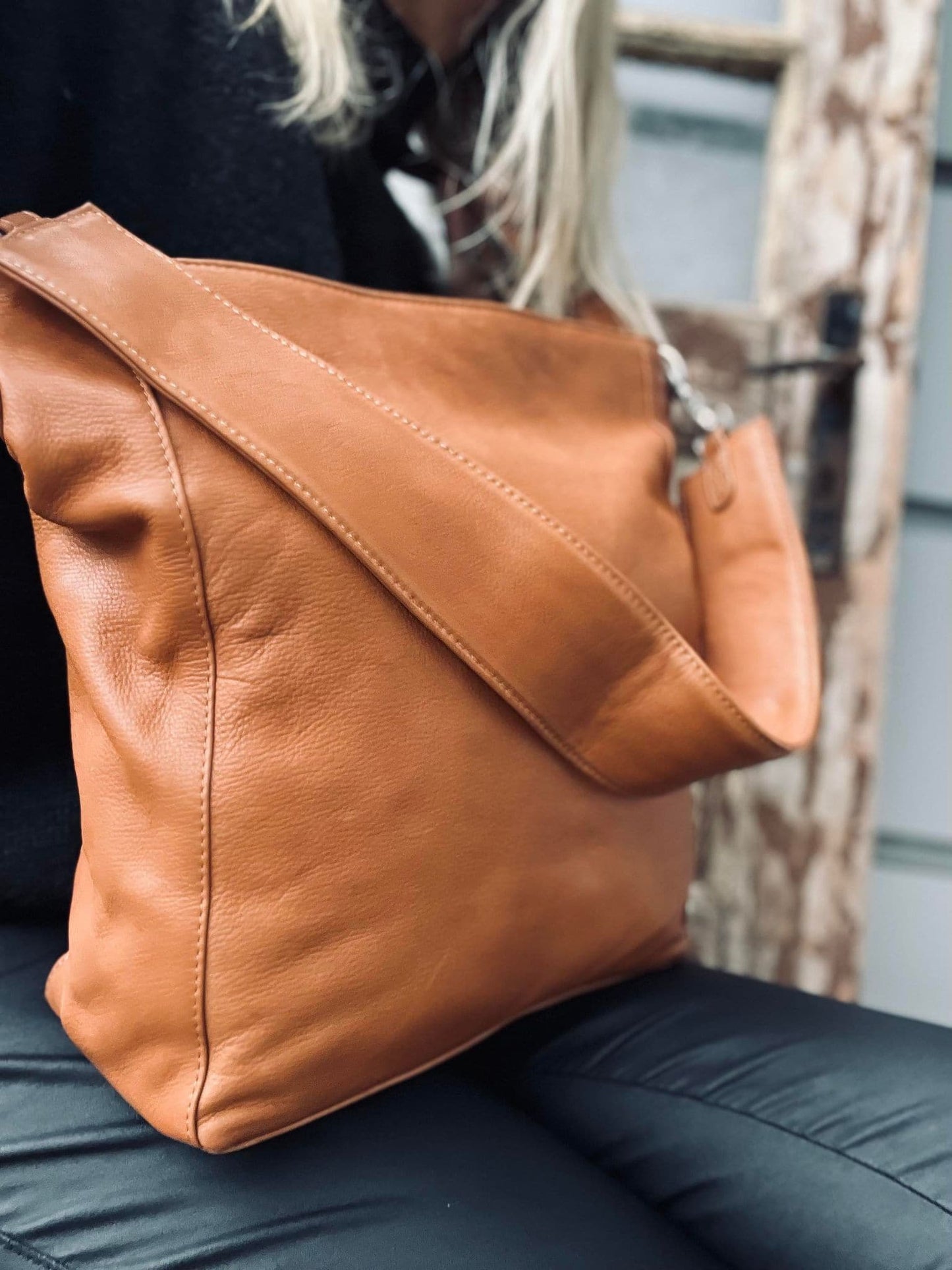 Medium taske - BICA Cognac - VIAMAJA.DK
