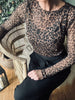 Mesh bluse Leopard