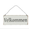 Metalskilt Velkommen