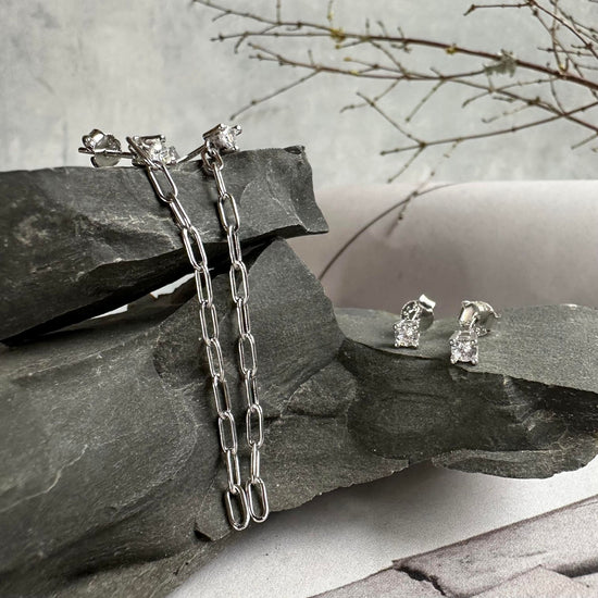Mix box m. 4 øreringe - Jessica Sterling silver - VIAMAJA.DK