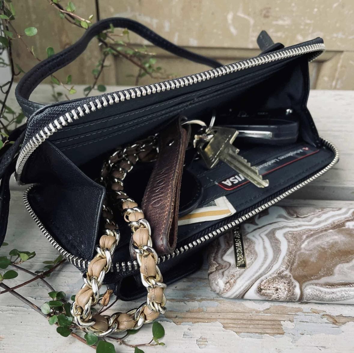 Mobil crossbody FREJA - Vintage blue - VIAMAJA.DK