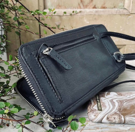 Mobil crossbody FREJA - Vintage blue - VIAMAJA.DK