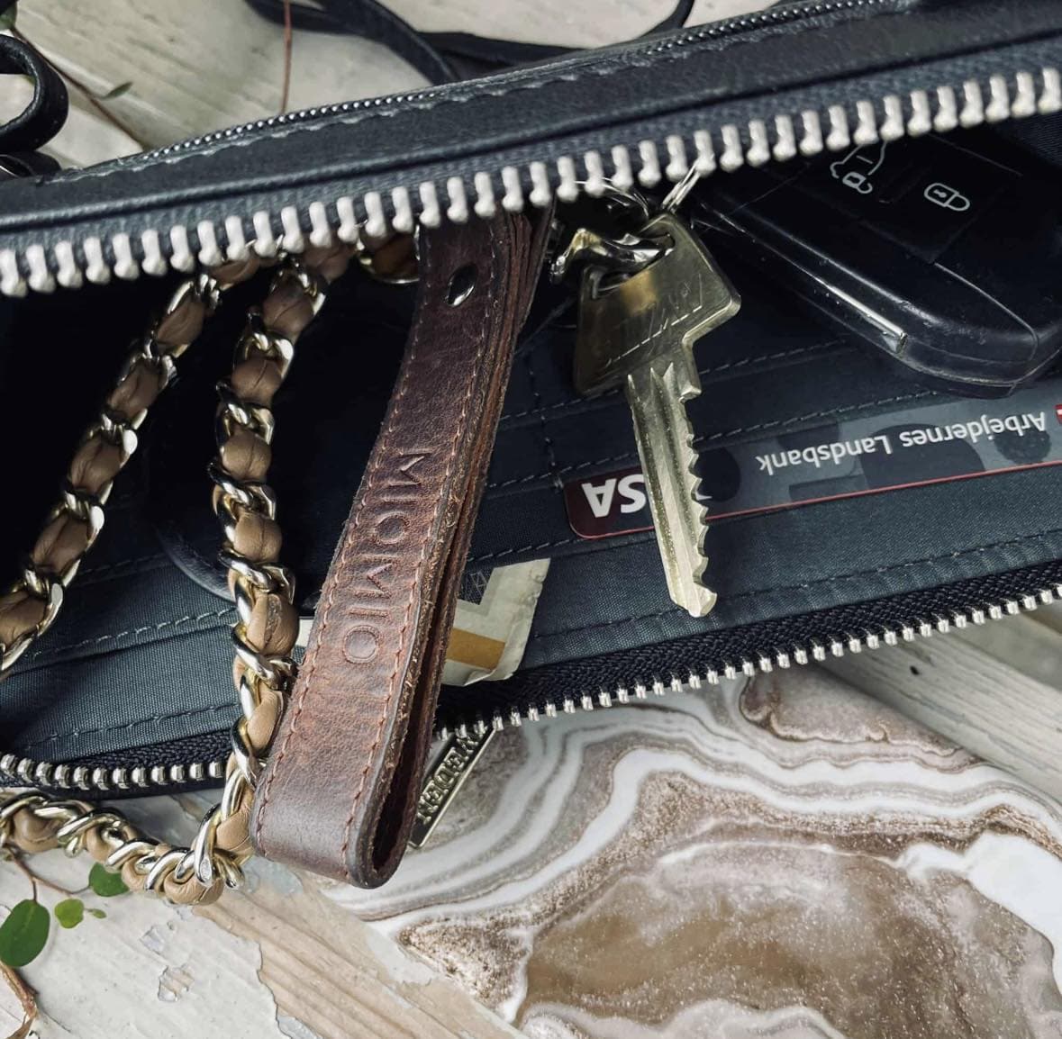 Mobil crossbody FREJA - Vintage blue - VIAMAJA.DK