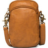 Mobiltaske - COGNAC LINE - Blød lammeskind