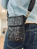 Mobiltaske med nitter - Black