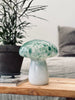 MUSHROOM Lampe m. LED – Grøn mundblæst glas