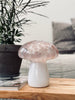 MUSHROOM Lampe m. LED – Rosa mundblæst glas