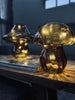 MUSHROOM Lampe med LED 15cm – Mørk brun