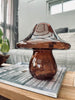 MUSHROOM Lampe med LED 18cm - Mørk brun