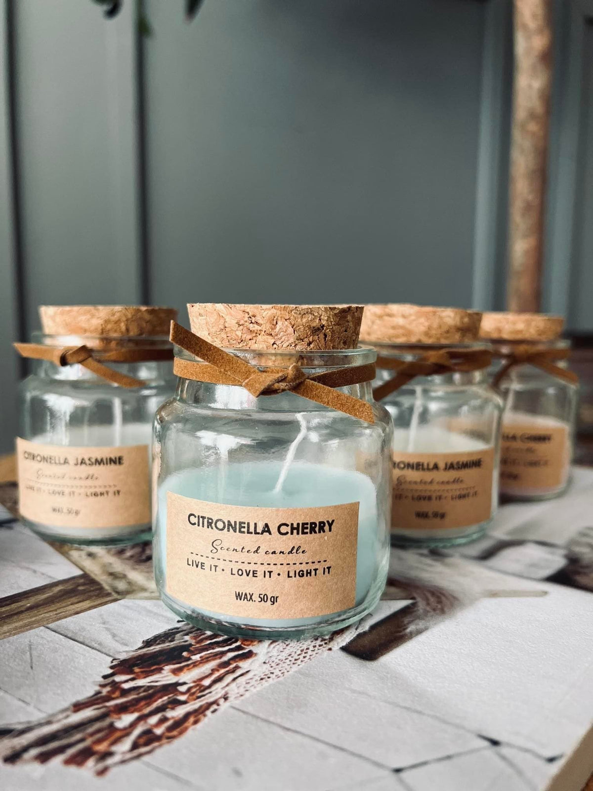 Myggelys i lille glas - Citronella mix - VIAMAJA.DK