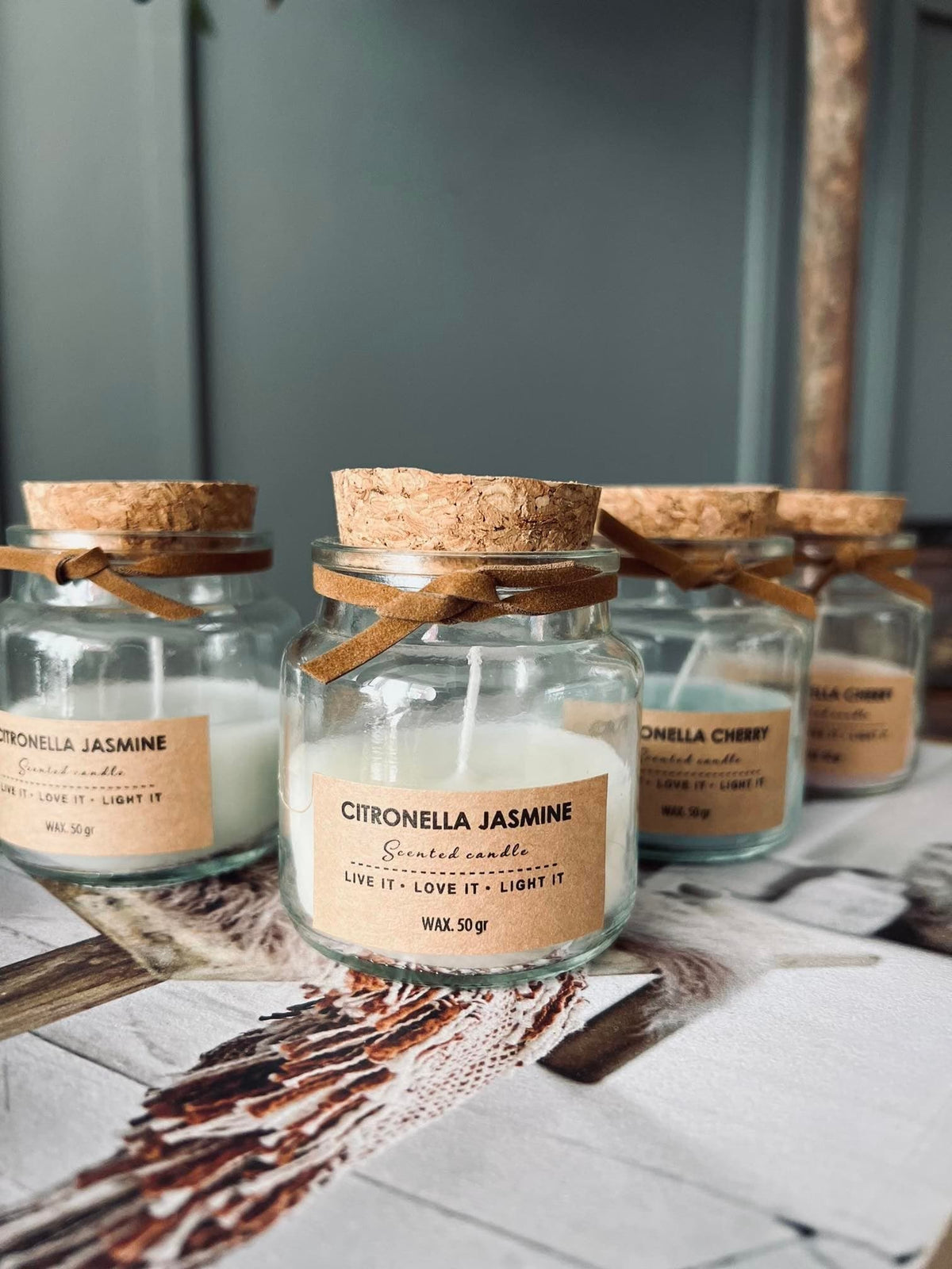 Myggelys i lille glas - Citronella mix - VIAMAJA.DK