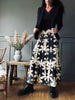 Nederdel Boho Leaf black