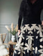 Nederdel Boho Leaf black - VIAMAJA.DK