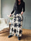 Nederdel Boho Leaf black - VIAMAJA.DK