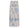 Nederdel Boho Leaf blue