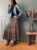 Nederdel Boho Leopard