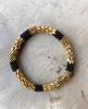 Nepal armbånd – Sort / Guld deluxe