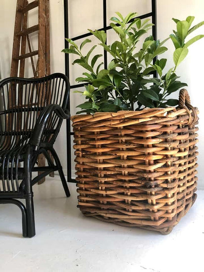 NYHED // Firkantet Rustik plantekurv - Stor – SKAL AFHENTES I BUTIKKEN - VIAMAJA