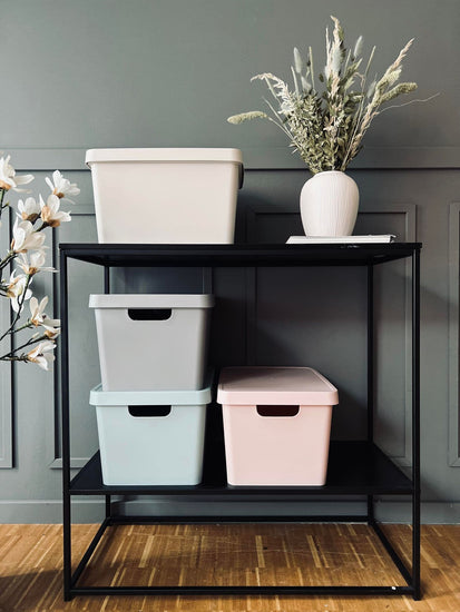 Opbevaringskasse med låg - Rosa - VIAMAJA.DK