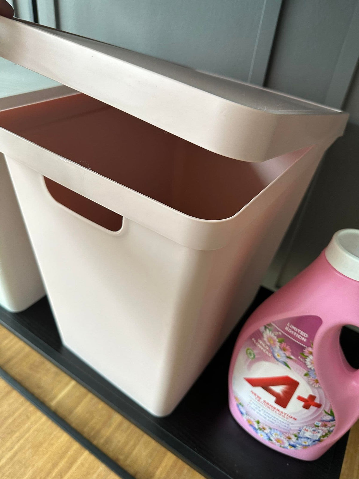 Opbevaringskasse med låg - XL Duset Rosa - VIAMAJA.DK