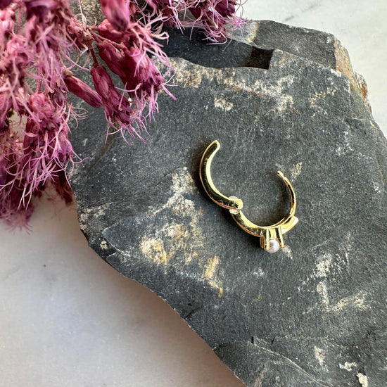 Ørering Single Dee 18K forgyldt - 1 stk - VIAMAJA.DK