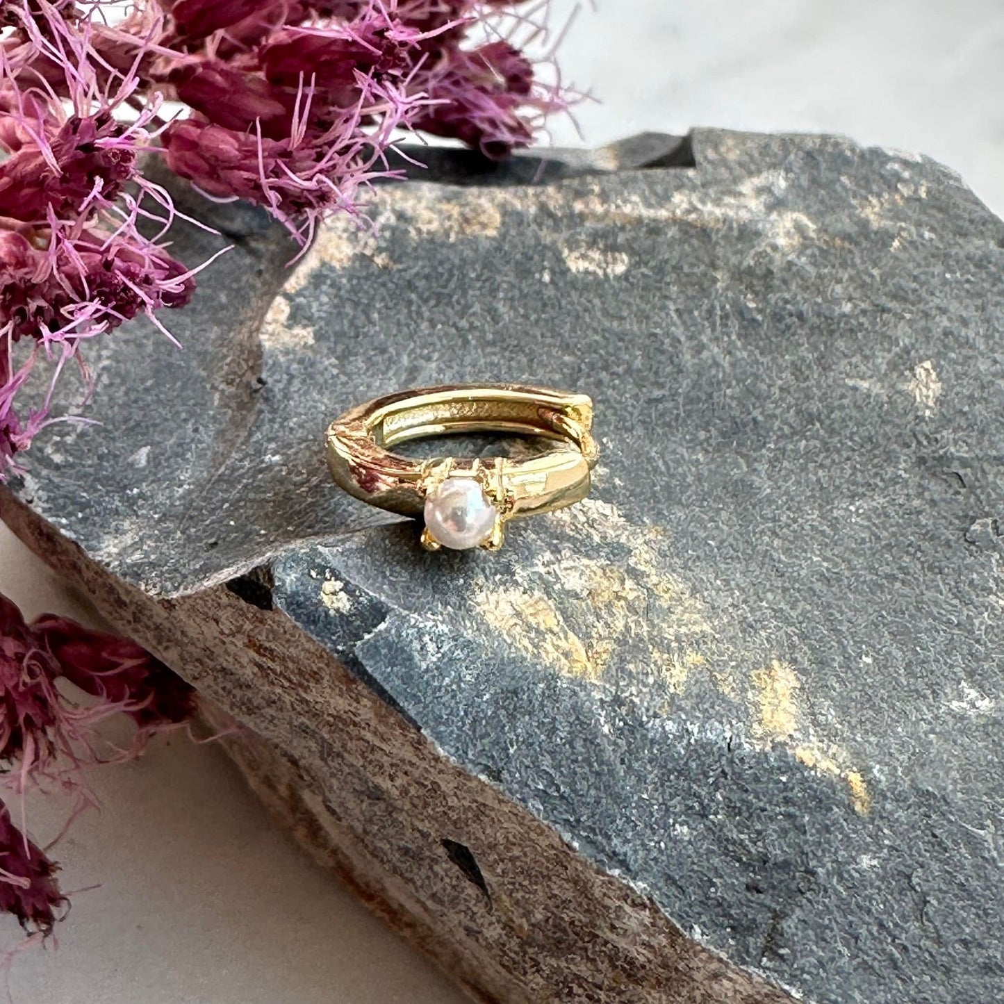 Ørering Single Dee 18K forgyldt - 1 stk - VIAMAJA.DK