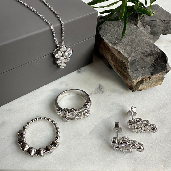 Øreringe Miriam Clear - Sterling Silver - VIAMAJA.DK