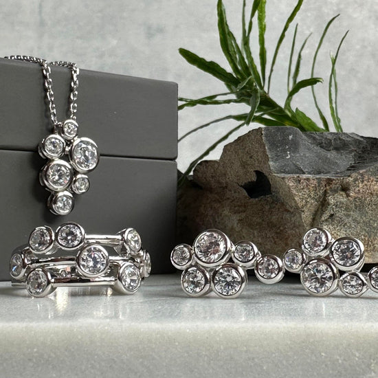Øreringe Miriam Clear - Sterling Silver - VIAMAJA.DK