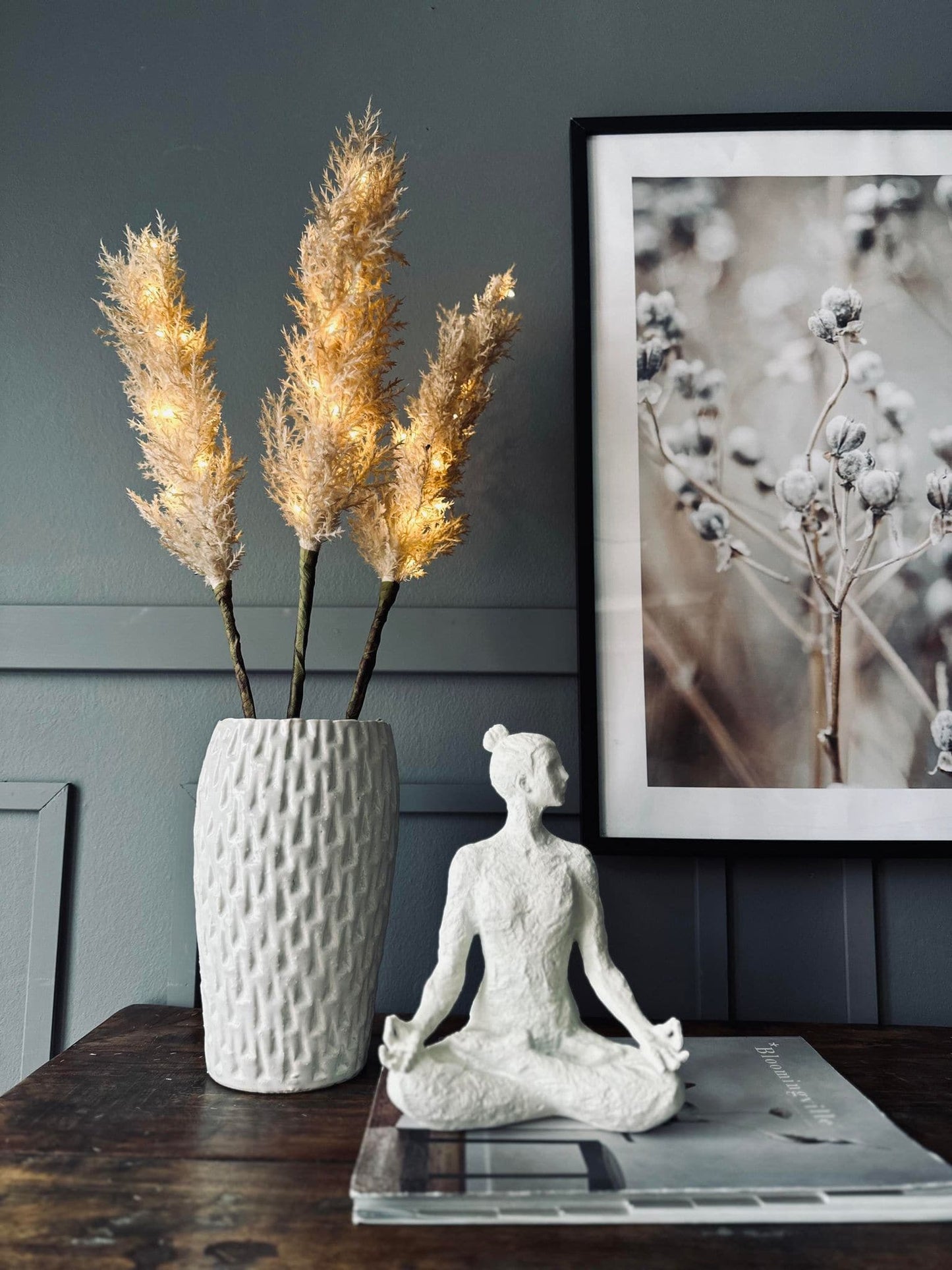 Pampas med LED lys og timerfunktion - VIAMAJA.DK