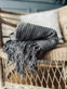 Plaid 125x150 Mocca Recycling bomuld - VIAMAJA.DK