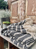 Plaid creme/sort stribemønster